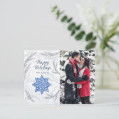 水の色パステルエレガント休日の写真はがき ポストカード (スタンド正面)