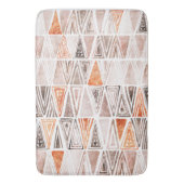 水の色パステルカッコいいテラコッタトライバルトライアングル バスマット (正面縦)