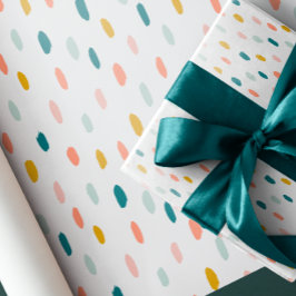 水の色パステルカラーのブラシストロークフェスティバル ラッピングペーパー