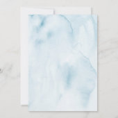 水の色パステルガーデンフォトデイトカードを保存 セーブザデート (裏面)