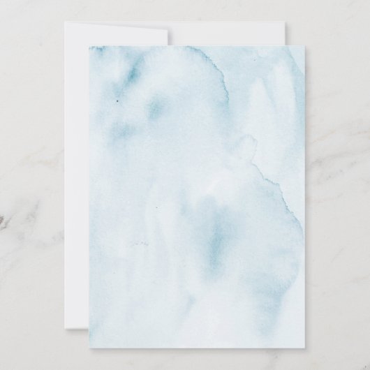 水の色パステルガーデンフォトデイトカードを保存 セーブザデート (裏面)