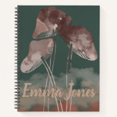 水の色パステルキノコ ノートブック (正面)