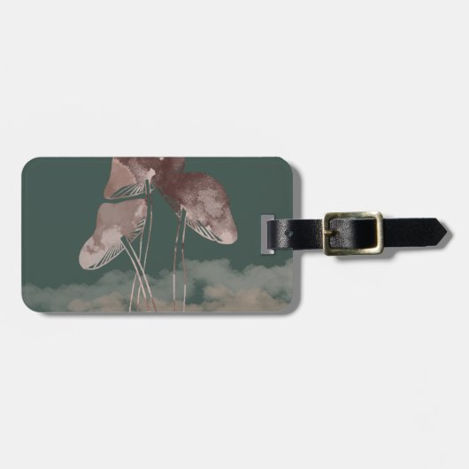 水の色パステルキノコ ラゲッジタグ (正面横)