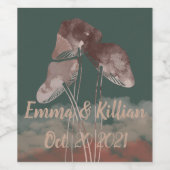 水の色パステルキノコ ワインラベル (シングルラベル)