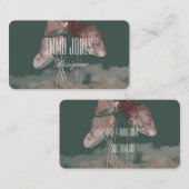 水の色パステルキノコ 名刺 (正面/裏面)