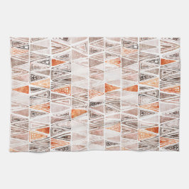 水の色パステルテラコッタトライバルトライアングル キッチンタオル