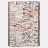 水の色パステルテラコッタトライバルトライアングル スローブランケット (正面縦)