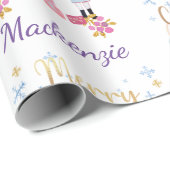 水の色パステルナツクラッカークリスマス ラッピングペーパー (ロールコーナー)