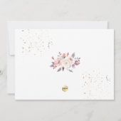 水の色パステルバラコミュニオンサンキュー 招待状 (裏面)