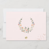 水の色パステルバラコミュニオンサンキュー 招待状 (裏面)