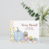 水の色パステルパンプキンズとMums引っ越しました 案内ポストカード (スタンド正面)