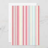 水の色パステルピンククリスマスキャンディーケーンパターン シーズンカード (正面/裏面)