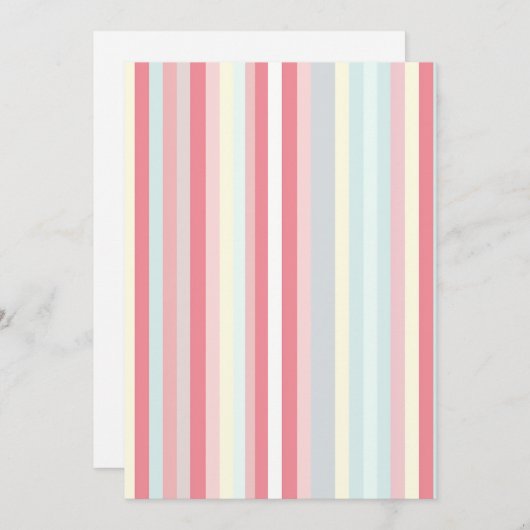 水の色パステルピンククリスマスキャンディーケーンパターン シーズンカード (正面/裏面)