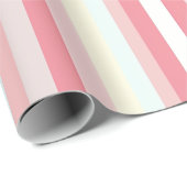 水の色パステルピンククリスマスキャンディーケーンパターン ラッピングペーパー (ロールコーナー)