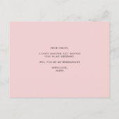 水の色パステルフローラは私の花嫁になる インビテーションポストカード (裏面)