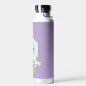 水の色パステルフローラバイブルパーソナライズされた詩 ウォーターボトル (左面)