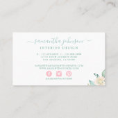 水の色パステルフローラ植物性名刺 名刺 (裏面)