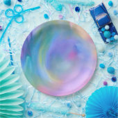 水の色パステルレインボー – すべてのオプション ペーパープレート (パーティー)