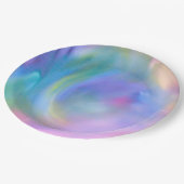 水の色パステルレインボー – すべてのオプション ペーパープレート (アングル)