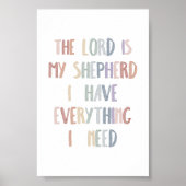 水の色パステル主は私の羊飼いのポスター ポスター (正面)