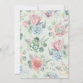 水の色パステル多肉夫婦シャワー 招待状 (裏面)