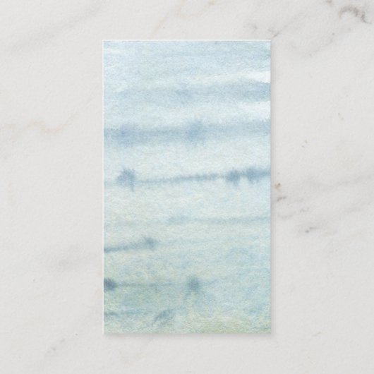 水の色パステル多肉質ベビーシャワーアドバイス エンクロージャーカード (裏面)