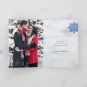 水の色パステル折り畳みホリデーカード カード (内部)