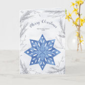 水の色パステル折り畳みホリデーカード カード (黄色い花)