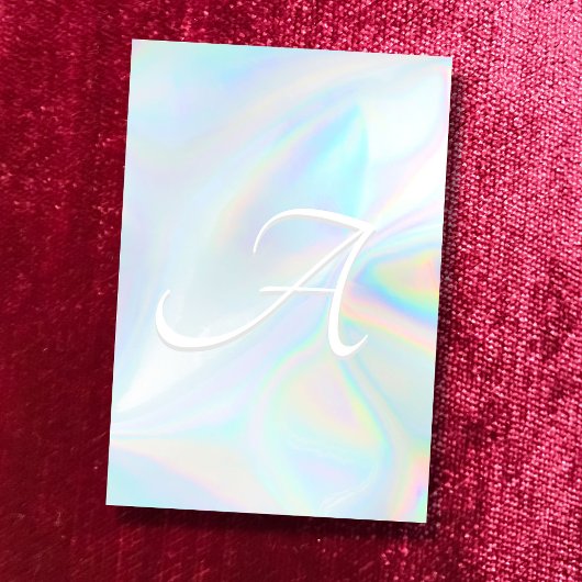 水の色パステル抽象芸術カスタムイニシャルモノグラム ポストイット