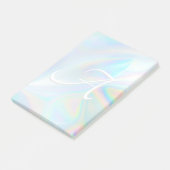 水の色パステル抽象芸術カスタムイニシャルモノグラム ポストイット (アングル)