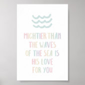 水の色パステル波のポスターよりも強い ポスター (正面)