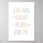 水の色パステル神は私素晴らしのために計画している ポスター (正面)