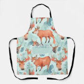 水の色パターカラフルンパーソナライズされた エプロン (正面)