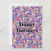 水の色パターパーソナライズされたンフラットホリデーカード シーズンカード (正面)