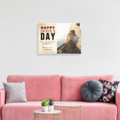 水の色パパ幸せな父の日写真 キャンバスプリント (インサイチュ (リビング))