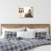 水の色パパ幸せな父の日写真 キャンバスプリント (インサイチュ (寝室))