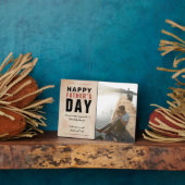 水の色パパ幸せな父の日写真 フォトプラーク (側面)