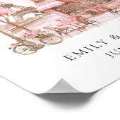 水の色パリカフェベビーシャワーギフト&カード ポスター (角)