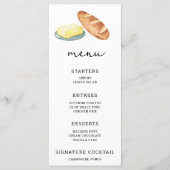 水の色パンとバター – 結婚のメニュー メニュー (正面)