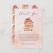 水の色パンケーキ赤ちゃんシャワー サンキューカード (正面/裏面)