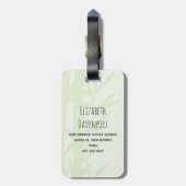 水の色パンダベアーママ&竹のベビー ラゲッジタグ (裏面縦)