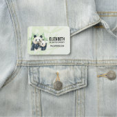 水の色パンダベアーママ&竹のベビー 名札 (インサイチュ)