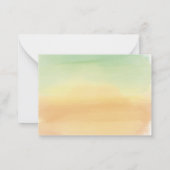 水の色パンプキエレガントントラクター赤ちゃんシャワーtha ノートカード (裏面)