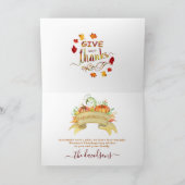 水の色パンプキンス与えフ感謝していレンディジェンス カード (内部)