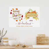 水の色パンプキンス与えフ感謝していレンディジェンス ポスター (キッチン)