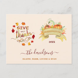 水の色パンプキンス与えフ感謝していレンディジェンス ポストカード