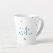 水の色パーソナライズされたイースターバニー カフェラテマグ (右アングル)