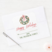 水の色パーソナライズされたフェスティバルクリスマスプレゼント スクエアシール (封筒)