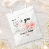 水の色パーソナライズされたフローラありがとうギフト フェイバーバッグ (クリップ留めされた状態)