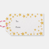 水の色パーソナライズされた星クリスマスのギフトタグ ギフトタグ (裏面横)